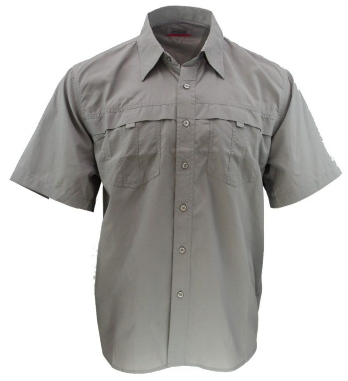 Camisa estilo columbia gris