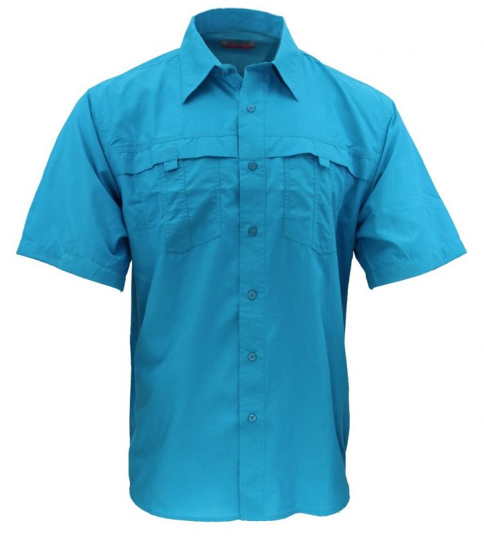 Camisa estilo columbia turqueza