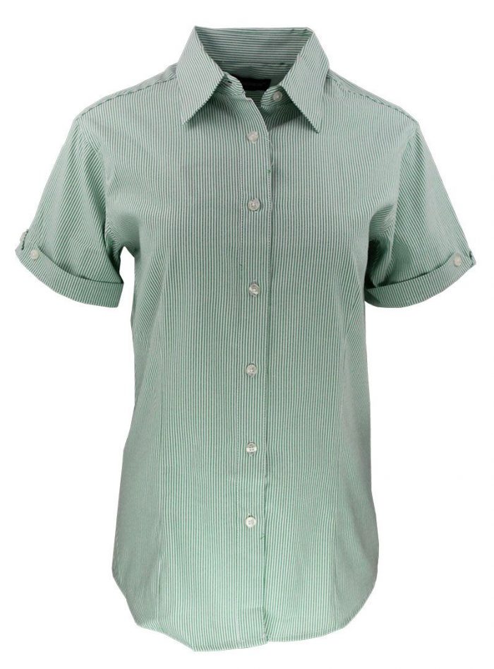 Camisa de raya para dama color verde