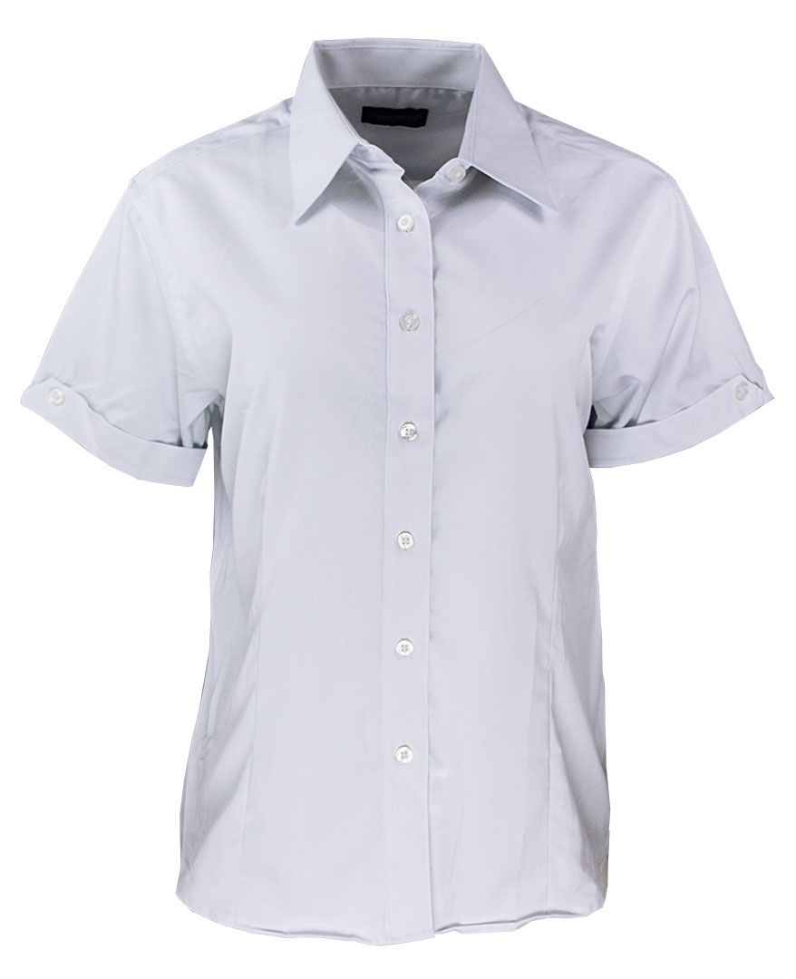 trama Céntrico Cuadrante Camisa Manga Corta de Dama - Bordados Panamá