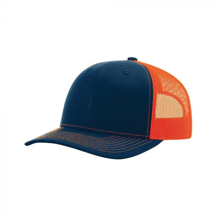 gorra richardson azul con naranja