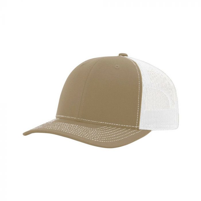 gorra richardson crema con blanco