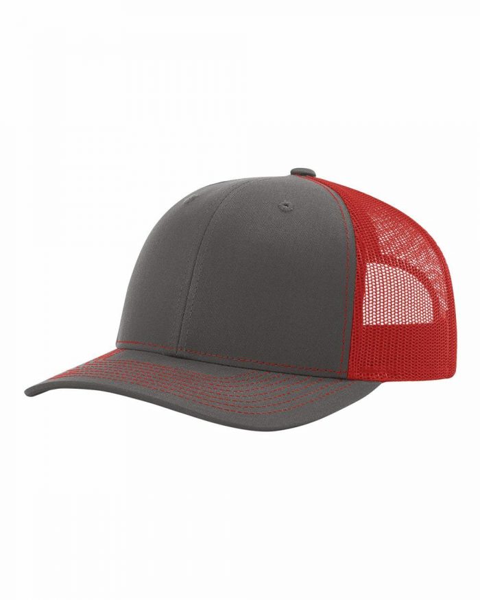 gorra richardson gris con rojo