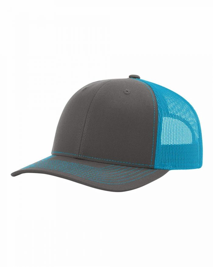 gorra richardson gris con turquesa