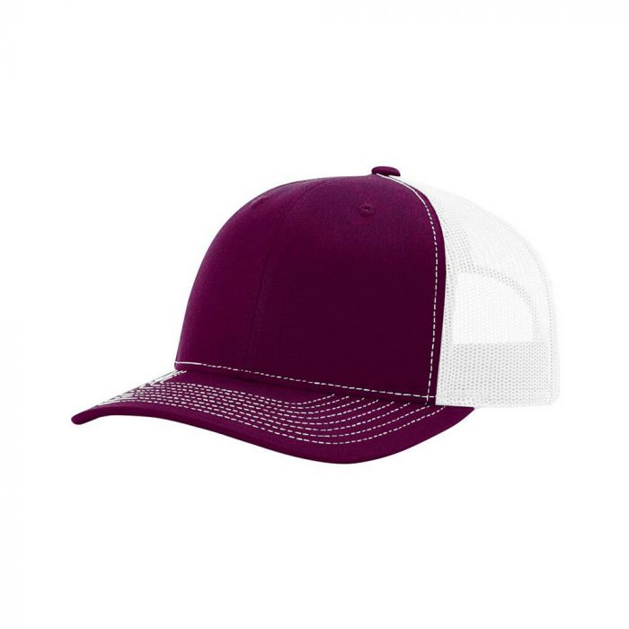 gorra richardson morado con blanco