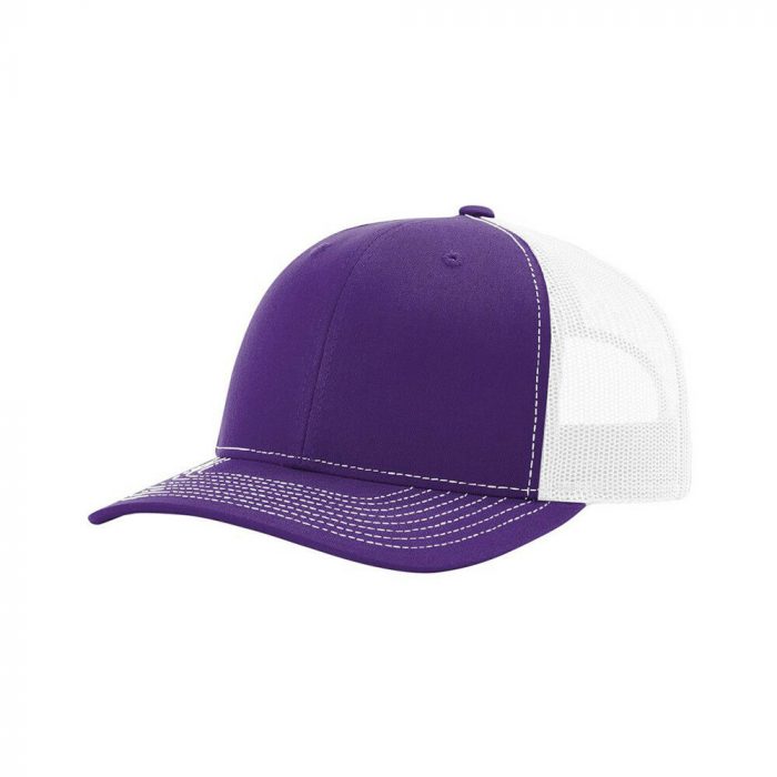 gorra richardson morado con blanco atras