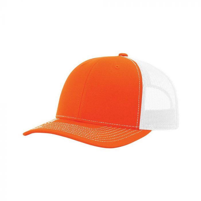 gorra richardson naranja con blanco