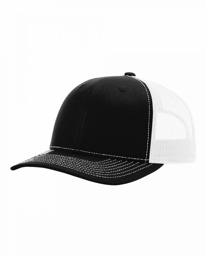 gorra richardson negra con blanca