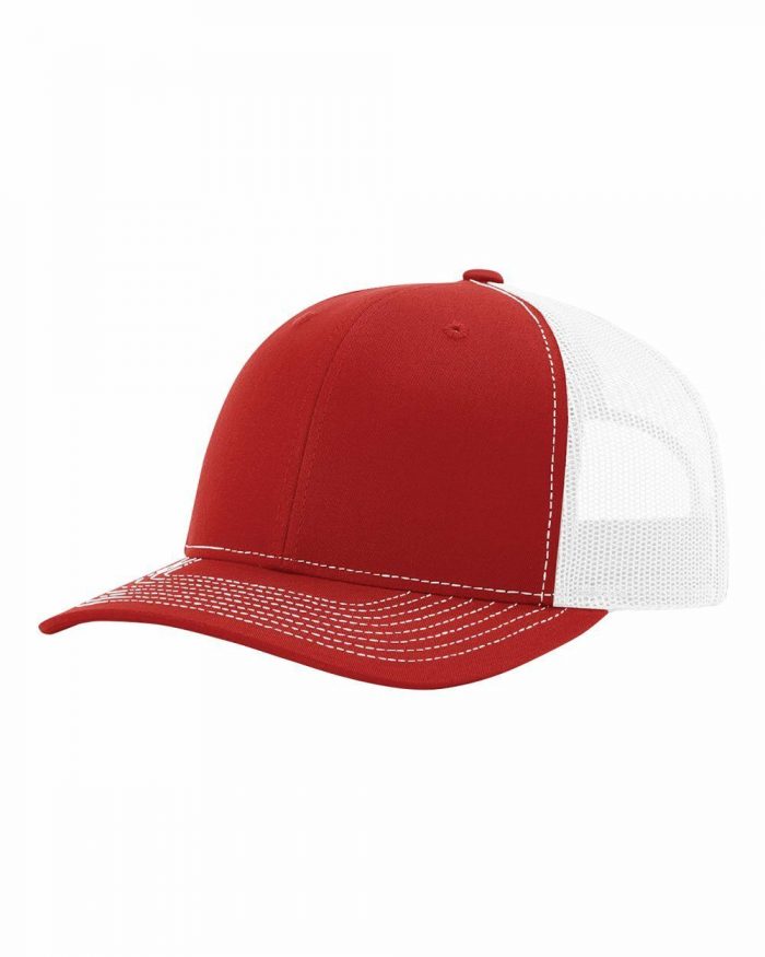 gorra richardson rojo con blanco