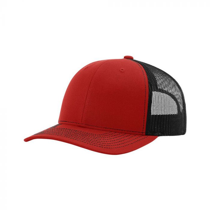 gorra richardson rojo con negro