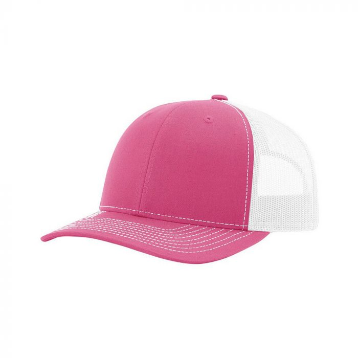 gorra richardson rosado con blanco
