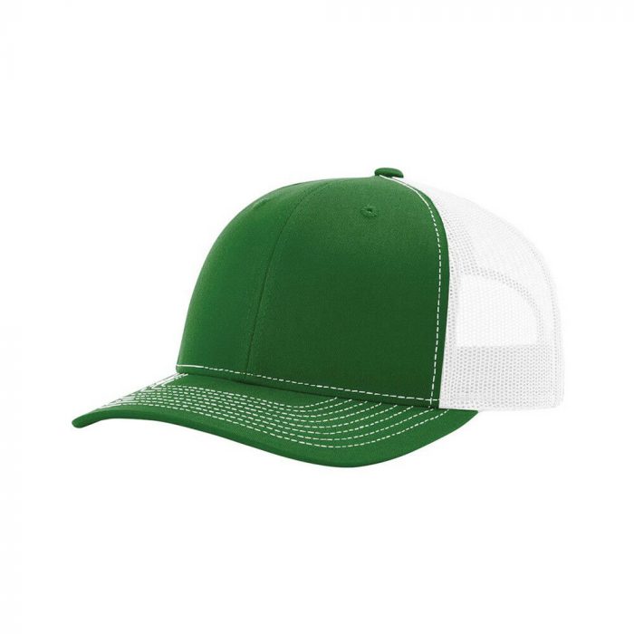 gorra richardson verde con blanco