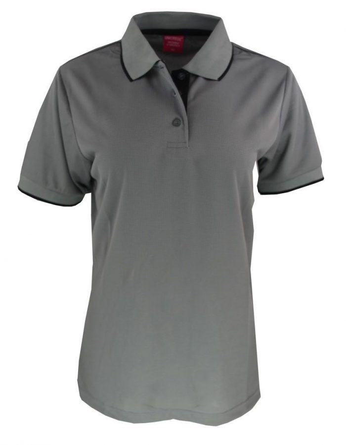 sueter polo waffit para dama en color gris